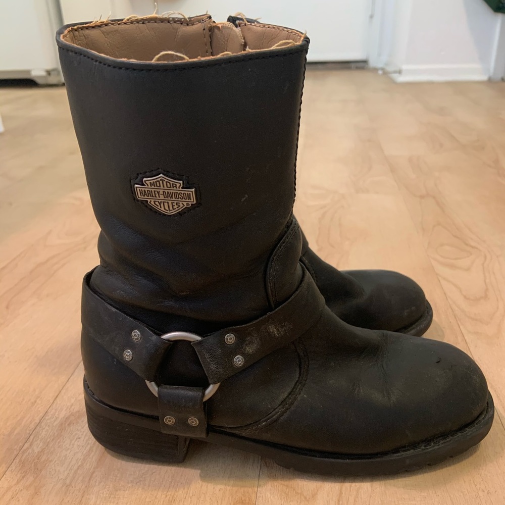 Harley Davidson Leather Motorcycle Boots